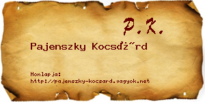 Pajenszky Kocsárd névjegykártya